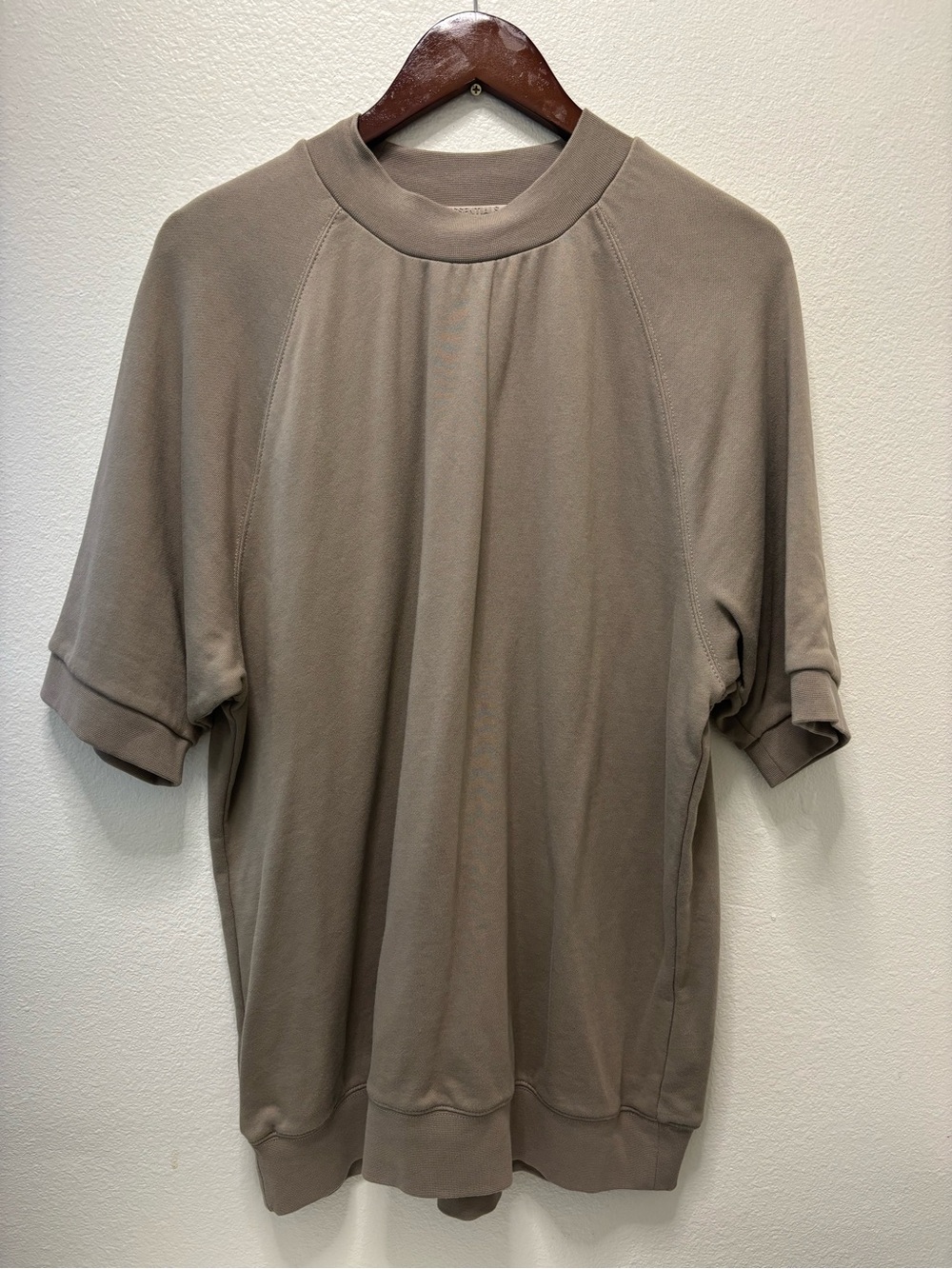 Fear of God Taupe Short-Sleeve Crewneck Sweatshirt